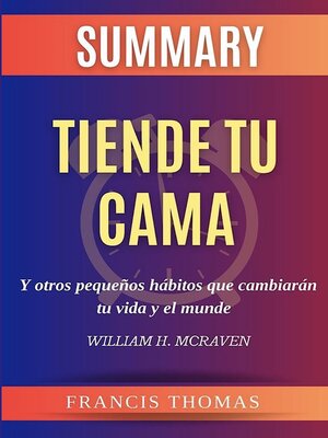 cover image of Resumen de Tiende Tu Cama Audio Libro